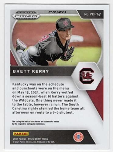 Brett Kerry RC SSP 2021 Panini Prizm Draft Picks White Sparkle 141 Rookie NM+ -MT+ MLB бејзбол