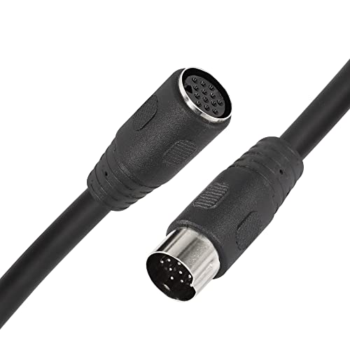 Cerrxian DIN 13 Pin Машки до женски кабел за контрола на електричен сигнал, UL2919 OD9.0mm 13 пински продолжен кабел
