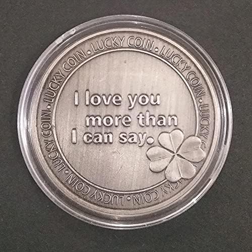 1 парчиња комеморативна монета злато-позлатена сребрена монета 2019 Loveубовна монета Bitcoin Cryptocurrency 2021 Ограничено издание колекција монета со заштитна обвивка