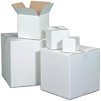 Бели брановидни кутии, 4 l x 4 w x 4 d