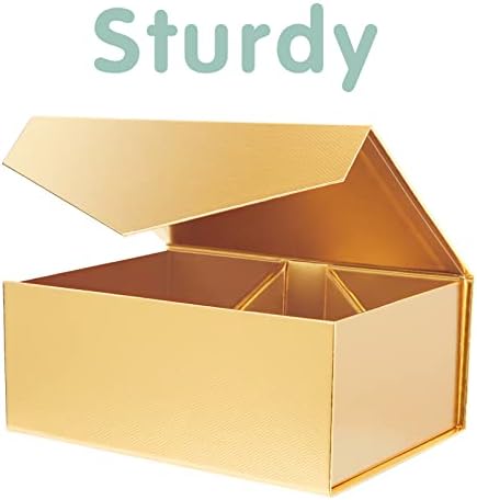 Среќна кутија за подароци од компири 9x6.5x3,8 инчи, златна кутија за подароци со капакот, кутија за предлози за деверуша, кутија за