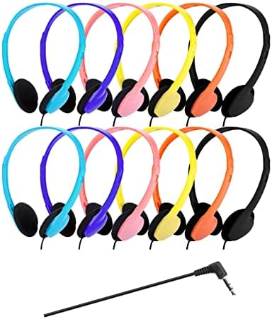 Слушалки за рефус Qwerdf 12 пакувања Слушалки за училници Студент на ушни ушни уши за училиште во индивидуални кеси