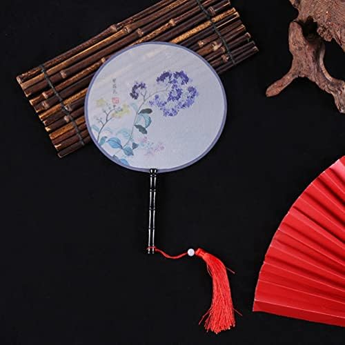 Juzhijia кинески стил, класичен везена везена свила фан гроздобер свадбена забава додатоци за рака 5