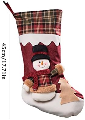 Држач За Венци Божиќни Чорапи Божиќни Чорапи Камин Висечки Бонбони Чорапи За Подароци Дома Празнични Божиќни Украси Божиќни Украси 1 парчиња