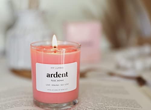 Мојата лумина ardубов andубов розова свеќа - романтична слатка loveубовна свеќа природна соја восок - роза и јасмин природна миризлива