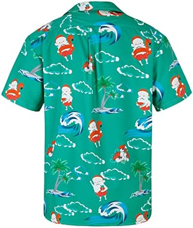 Хавајски кошули за мажи случајни копче надолу со кошули со плажа со кратки ракави со цвеќиња со цветни ракави