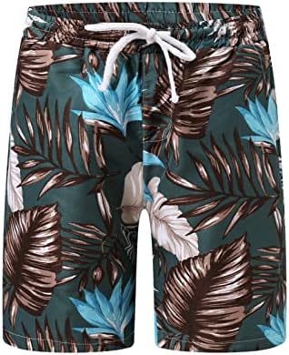 Снимки за пливање на мажи Нолдарес со лагер печатени модни лежерни шорцеви чипкајте бргу суви џебови кратки панталони