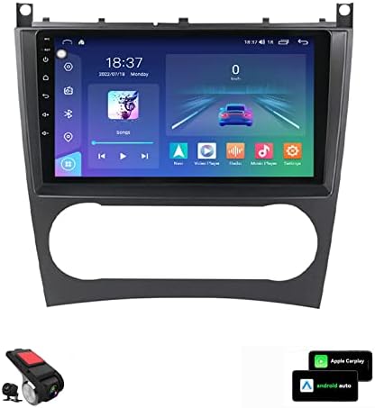 Андроид 12 Автомобил Стерео ГПС Саб Нав За Мерцедес-Бенц W203 Мултимедијален Плеер Поддршка Wifi Bluetooth Огледало Линк TPMS CarPlay + DVR, M6Plus
