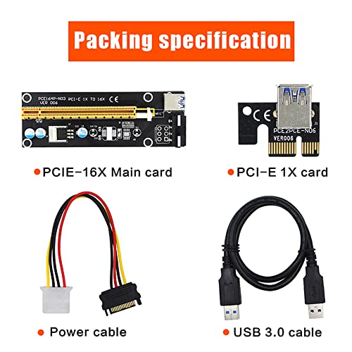 1PCS PCI-E Riser 009S/010 Plus картичка PCIE PCI E EXTENDER USB 3.0 SATA до 4PIN MOLEX Адаптер Кабел РИСЕР Погоден за видео картичка,