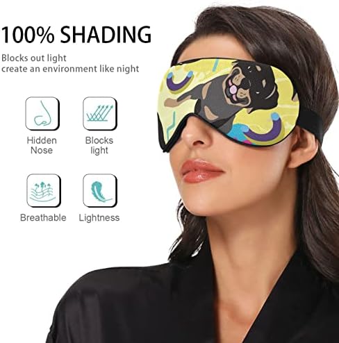 Unisex Sleep Eye Mask Doberman-Rottweiler-WaterColor-Dog Night Sleeper Mask Удобно око за очи за спиење