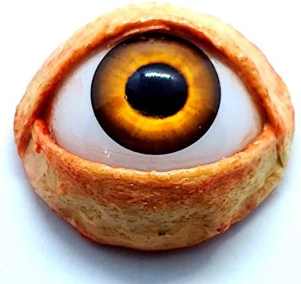 Реална големина на животна големина Акрилна точка за очите за Ноќта на вештерките, маски, кукли, занаети, накит 1,25 околу златното око Fe01
