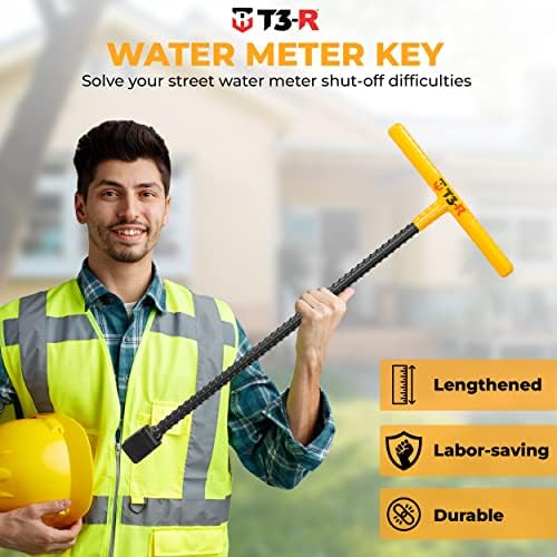 Клуч За Водомер Т3-Р 17 инчи-4-насочен Мултифункционален Корисен Клуч Вклучен - Силен Клуч За Исклучување На Вода Т-рачка За Рабници