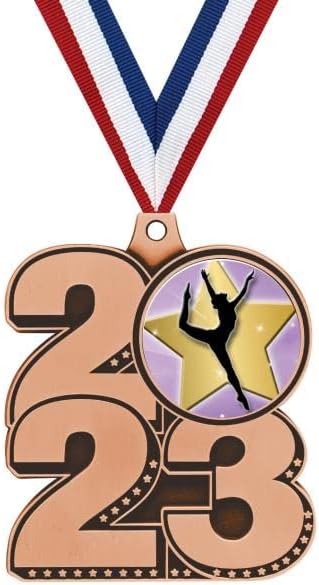 2023 Награда за 3Д обликуван танц медал, медал за трофеј Бронза 2 1/4