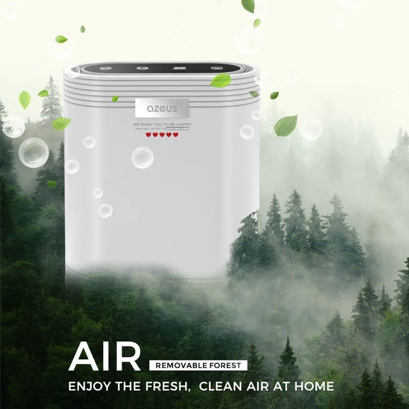 Азеус Вистински Хепа Прочистувач на Воздух | ЗА ДОМА, За Голема Просторија, Канцеларија Или Комерцијален Простор | Филтер Полен, Чад,