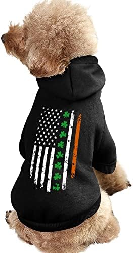 Ирско американско знаме со калори Зимски дуксери за дуксери за печатење печати пулвер за кучиња мачки кутре мало средно голем голем