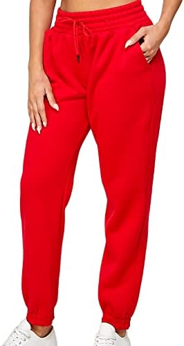 IUUI џемпери за жени - Високо рангирано од половината, женски џогери со џебови дневни панталони за вежбање со јога