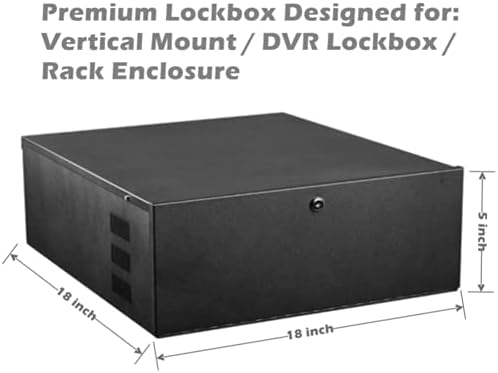 TechToo DVR Security Lockbox Тешка должност 16 мерач DVR кутија со вентилатор за систем за надзор
