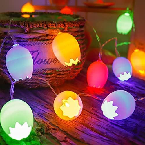 Јасни Божиќни светла жица 1 парчиња Фестивал на воскресение на фестивал на ламби 3Д гигантски фестивал на воскресение на јајце Велигден јајце