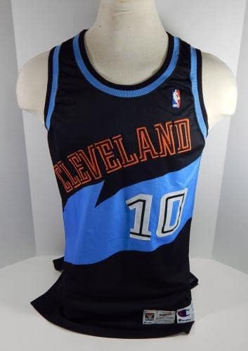 1994-95 Кливленд Кавалирс Johnон Битка 10 Игра користеше црн дрес 44 DP18803 - НБА игра користена