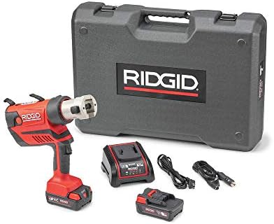 РИЏИД 67053, Рп-350 Комплет За Батерии Со / Притиснете Ги Вилиците, Алатката За Притискање, Црвено