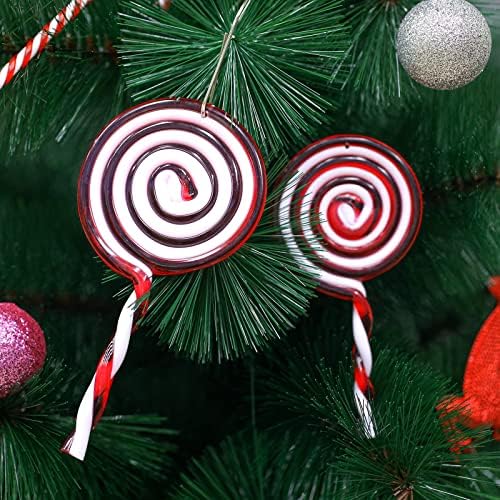 Божиќно украси за лижавче за бонбони бонбони бонбони трска украс бели и црвени украси за домашна забава