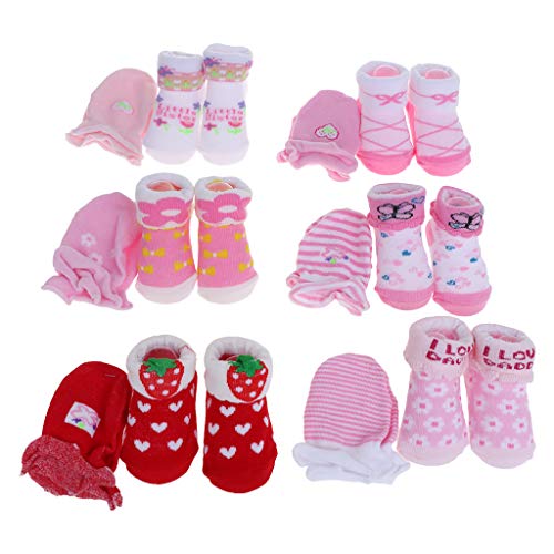 Стерозни 1 сет бебешки чорапи нараквици спречуваат гребење на лицето топло зима есен мека цртана филм, симпатична мода новороденчиња
