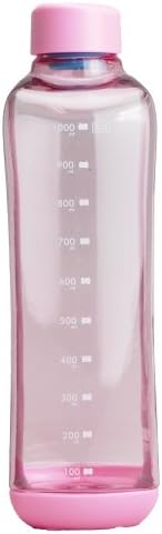 Бисер метал H-6040 шише со вода, 33,8 fl Oz, директно пиење, компјутерско шише со аква, розова
