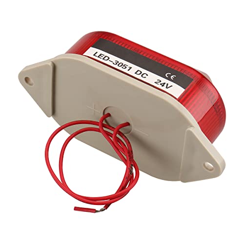 Индустриски сигнал Баомаин Црвен мини предупредување светло за предупредување LED-3051 DC 24V 2W