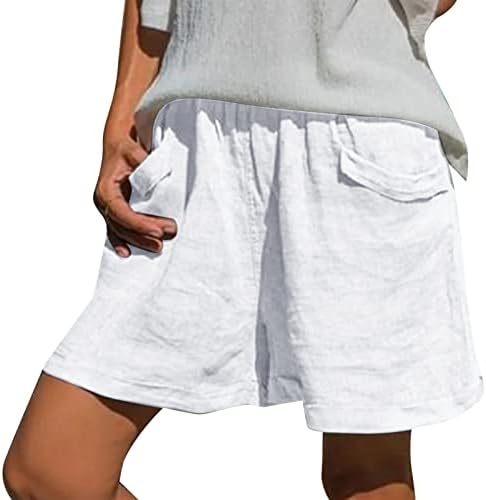 Ококо жени летни основни лабави удобни шорцеви цврсти еластични половини обични панталони со џебови харем облека за