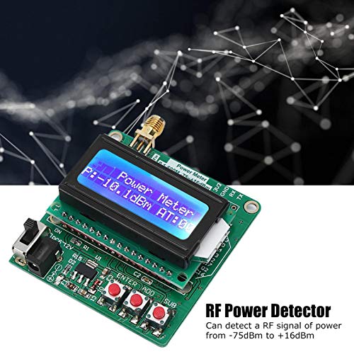 Детектор за дигитален метар за напојување RF, 75 16DBM Ultra Small LCD автоматски автоматски модул за слабеење на фреквенцијата на задното осветлување