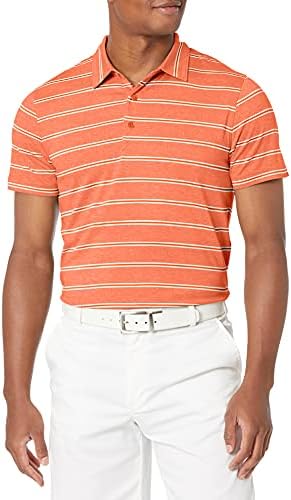 Cutter & Buck Men's Drytec UPF 50+ Forge Heather Stripe Taked Fit Polo Burtic