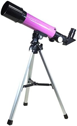 Мизар Астрономски Телескоп Рефракција - Тип 50мм Дијаметар Компактна Историја Табела Статив Постави Розова АР-50ПК