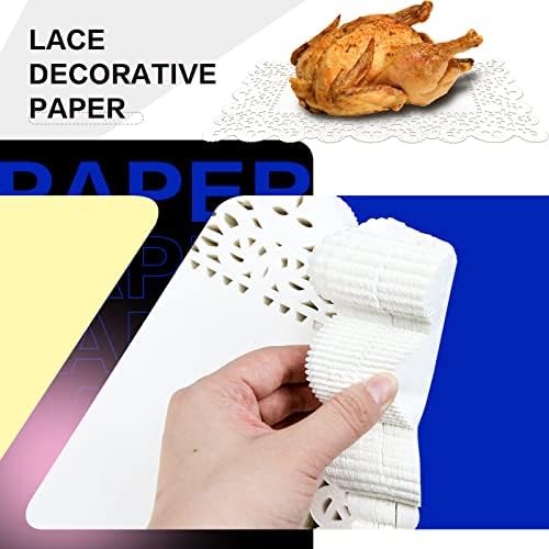 Gothabach 200 парчиња хартија чипка чипка, оценка за храна модерни декоративни пласмати, правоаголник хартија за колачи, скара, десерти,
