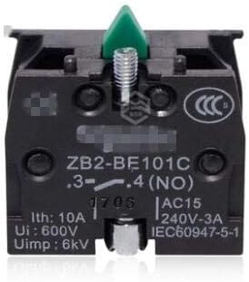 Ndhan 10pcs xb2 контакт блок telemecanique zb2-be101c Нормално отворено без ZB2-BE101C NC Pushbutton Switch oystick го заменува Tele 10A 600V-