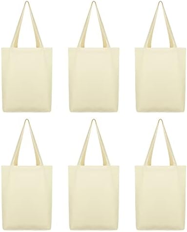 Баганд платно торба со рачка за жени 2-6-10 пакет памук, еднократно купување намирници за намирници, еко пријателски торби за крпа