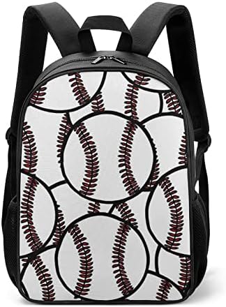 Softball Pattern Unisex ранец лесен ден за модна торба со рамо со џебови со шише со вода