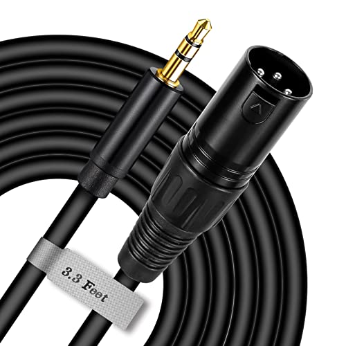 Sound Harbour XLR машки до 3,5 mm кабел, 1/8 инчи до XLR машки адаптер микрофон аудио кабел 3,3 стапки