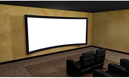 ZLXDP 4K 16: 9 Бели ткаени акустични транспарентни прилагодени 3D заоблен фиксна рамка Проектор Екран за екран за проекција на домашно кино