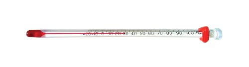 Термо АК535С1СЦ Дух Исполнет Термометар За Ткивна Флотација Бања, Безбедност Обложени, -15 до 105°C Опсег, 1.0 C Поделба, Вкупно Потопување,