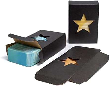 50 CYP Kraft Star Window Soap Box - Домашна амбалажа за сапун - сапун за правење материјали - направени во САД! - 50 пакет