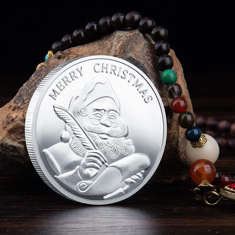 Среќна Божиќна златна монета комеморативна монета Дедо Мраз медали за колекционерски колекционери колекционерски подароци