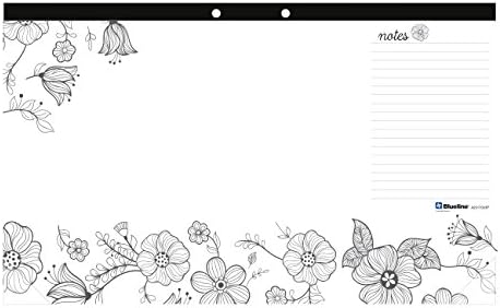 Blueine Doodleplan Desk Pad Pad, Garden Design, 17,75 x 10,875 инчи