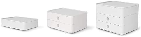 Хан 1100-12 Алисон Смарт-кутија Плус, кутија за фиоки со 2 фиоки и кутија за прибор, Снежана