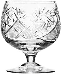 Комплет од 2 Руски Исечени Кристални Шкотски Виски Виски Карпи Очила 11-мл, Старомодни Гроздобер ДОФ Стакларија