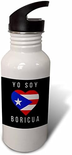 3drose yo соја boricua - го сакам Порто Рико - јас сум срцето на Порто Рикан. - шишиња со вода