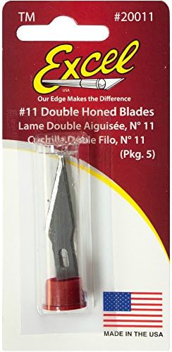 Excel Blades 11 Заменски хоби сечило - 5 пакет - Американски изработени лопати за нож за занаетчиски јаглероден челик