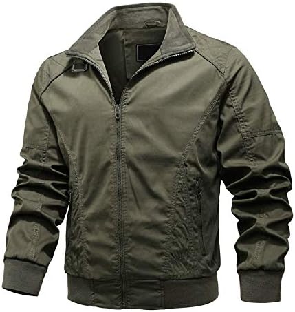 АДССДК бомбаш јакна за мажи, зимски пресек модерно палто со велосипедизам со целосен ракав памук лап -јакна вградена топло1010