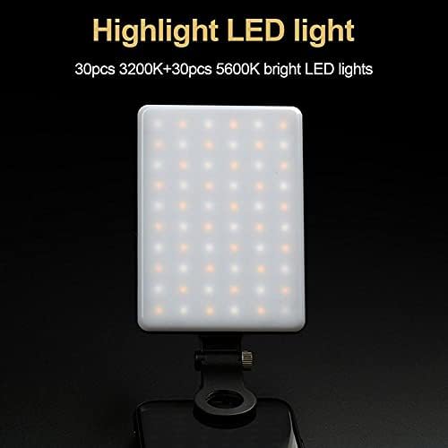 EODNSOFN SELIE LED LAMP LAMP Dimmable Selfie Light 3200K 5600K за видео за паметни телефони во живо пополнете светлосна ламба за шминка