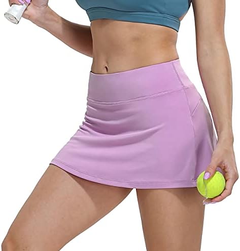 Атлетски тениски здолништа со атлетски тени за жени со џебови шорцеви, тренингот што работи голф -голф