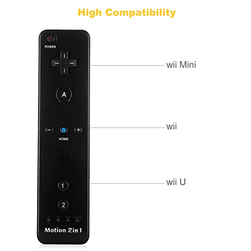 Wii Контролер, Bigaint Вграден Во Движење Плус Далечински И Nunchuck Контролер За Nintendo Wii Со Силиконски Случај Wii Далечински Управувач